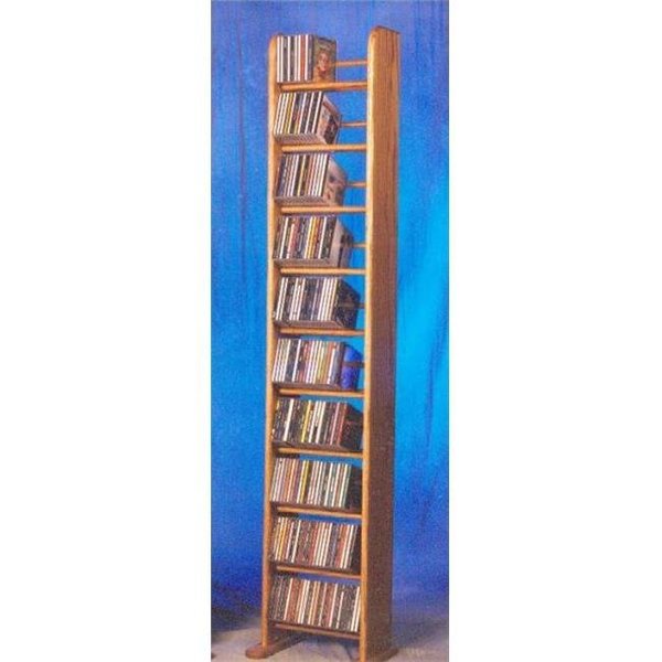 Wood Shed Wood Shed 1004 Solid Oak 10 Row Dowel Tower CD Rack 1004